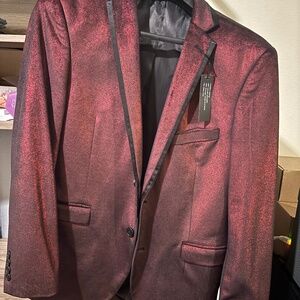 J Ferrar Men’s Red Glitter Suit Jacket